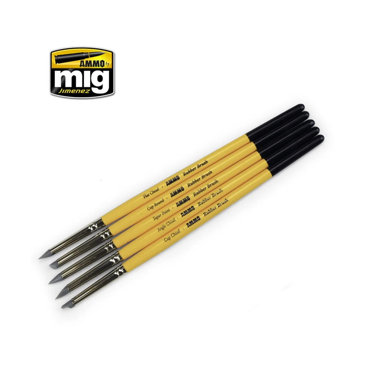 Rubber Brush Set - AMMO by MIG Jimenez A.MIG-7606