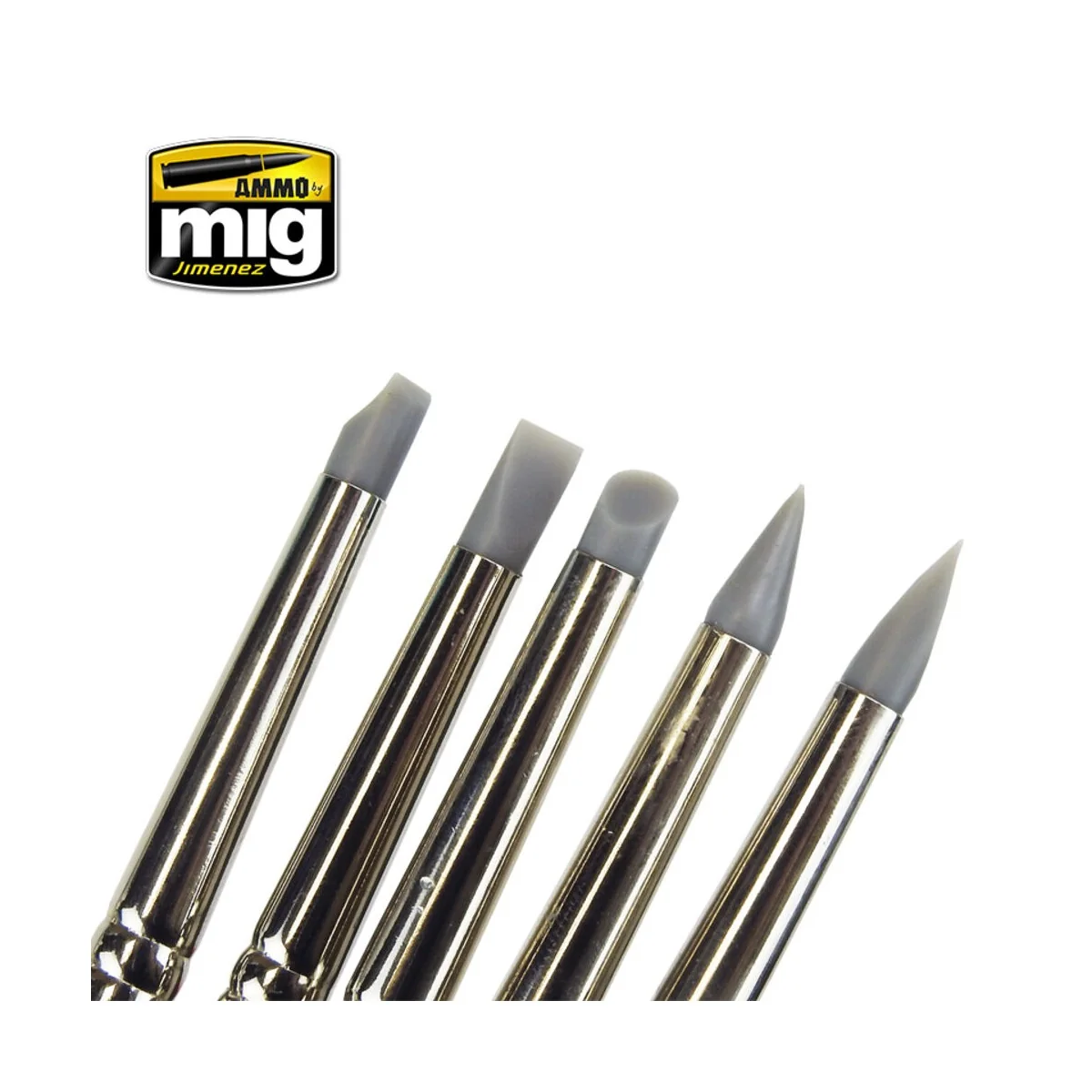 Rubber Brush Set - AMMO by MIG Jimenez A.MIG-7606 Rubber Brush Set - AMMO by MIG Jimenez A.MIG-7606