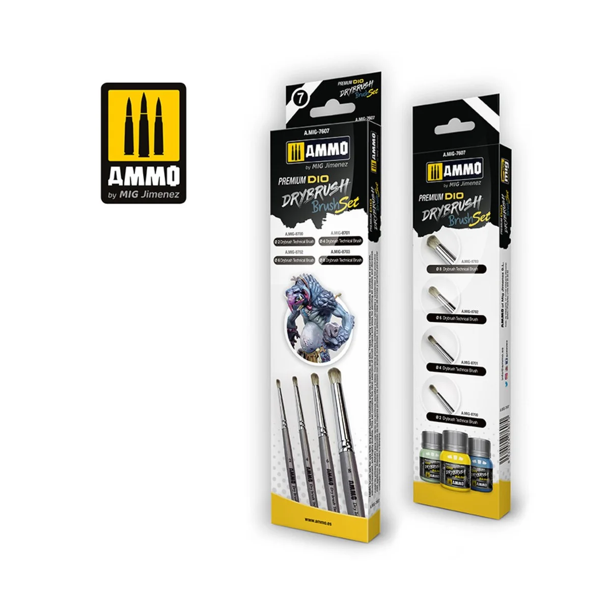 Premium Dio Drybrush Set - AMMO by MIG Jimenez A.MIG-7607