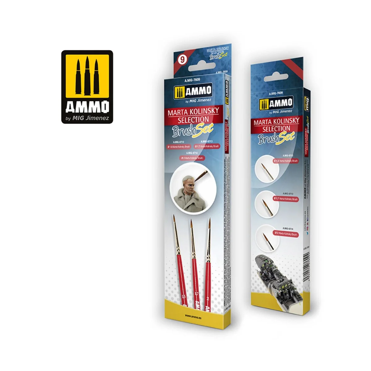Marta Kolinsky Selection Brush Set - AMMO by MIG Jimenez A.MIG-7609