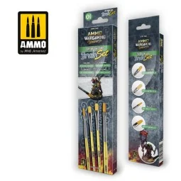 AMMO WARGAMING UNIVERSE - DRY BRUSH Land Brush Set - AMMO by MIG Ji...