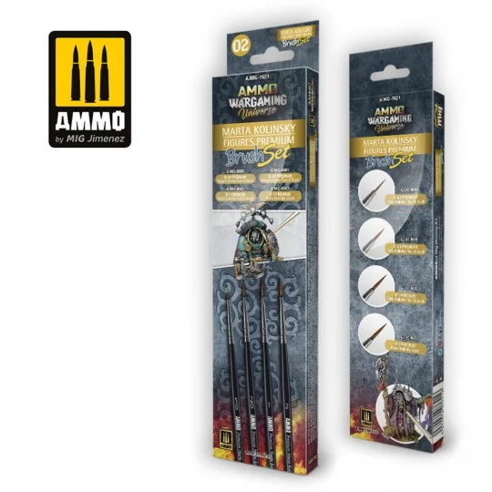 AMMO WARGAMING UNIVERSE - Marta Kolinsky Figures Premium Brush Set ...