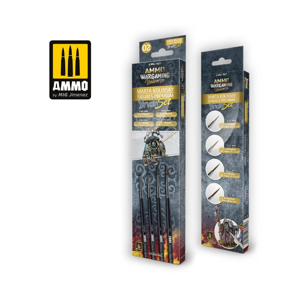 AMMO WARGAMING UNIVERSE - Marta Kolinsky Figures Premium Brush Set ...