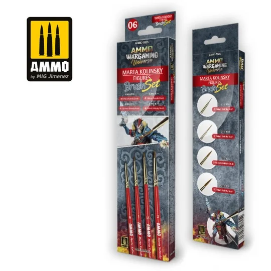 AMMO WARGAMING UNIVERSE - Marta Kolinsky Figures Brush Set - AMMO b...