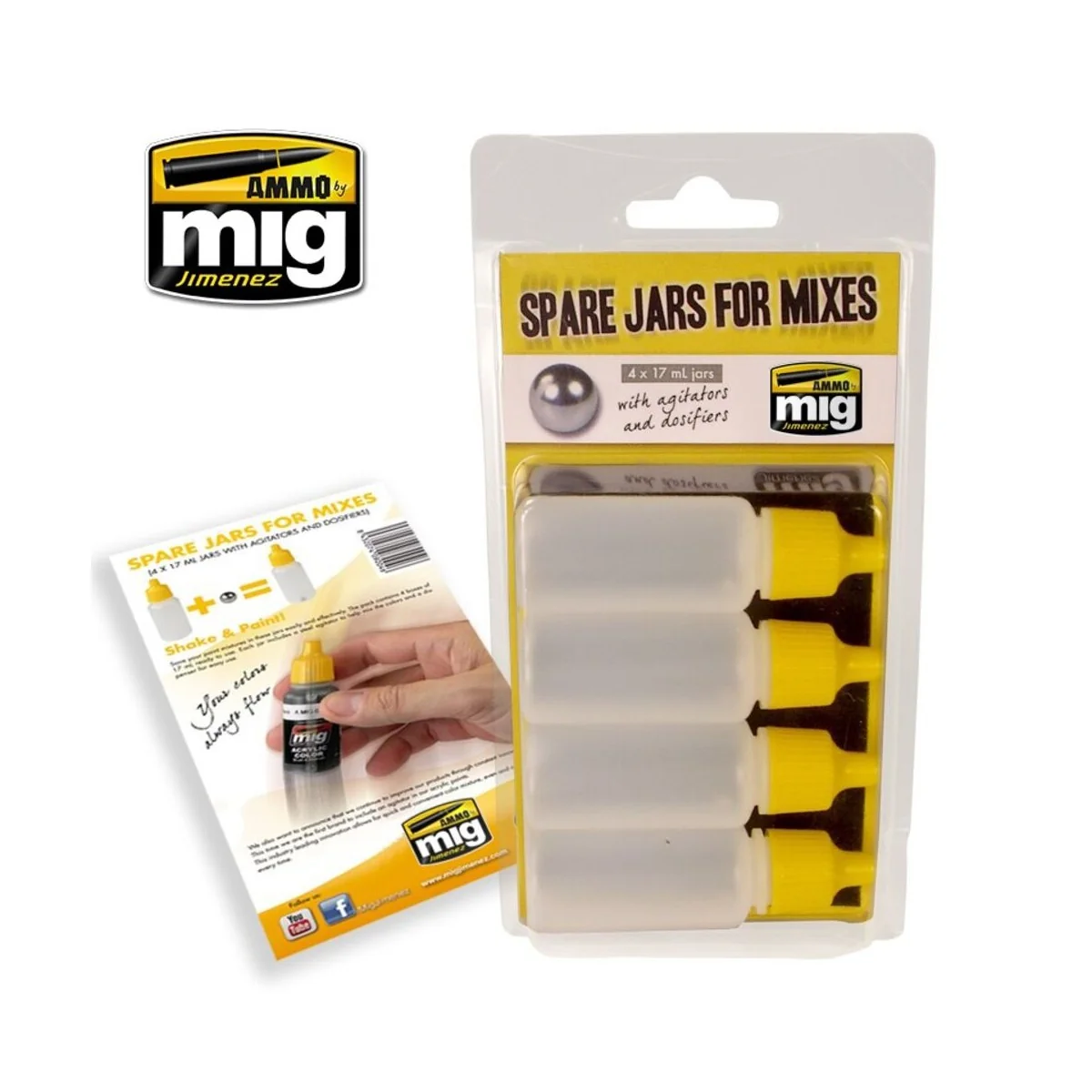 Spare Jars for Mixes (4 x 17mL jars with agitator and dosifier) - A...