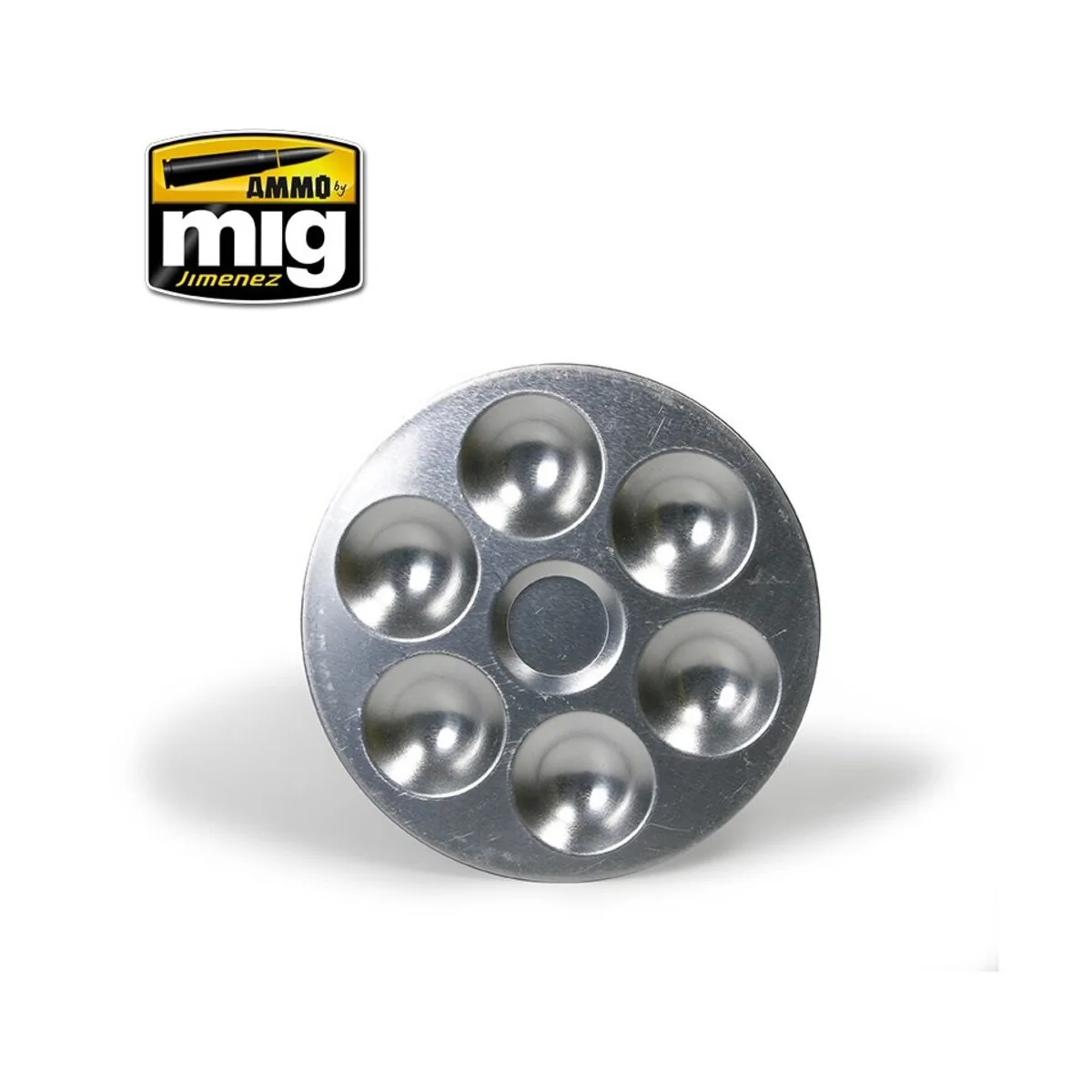 Aluminium Pallet (6 wells) - AMMO by MIG Jimenez A.MIG-8008