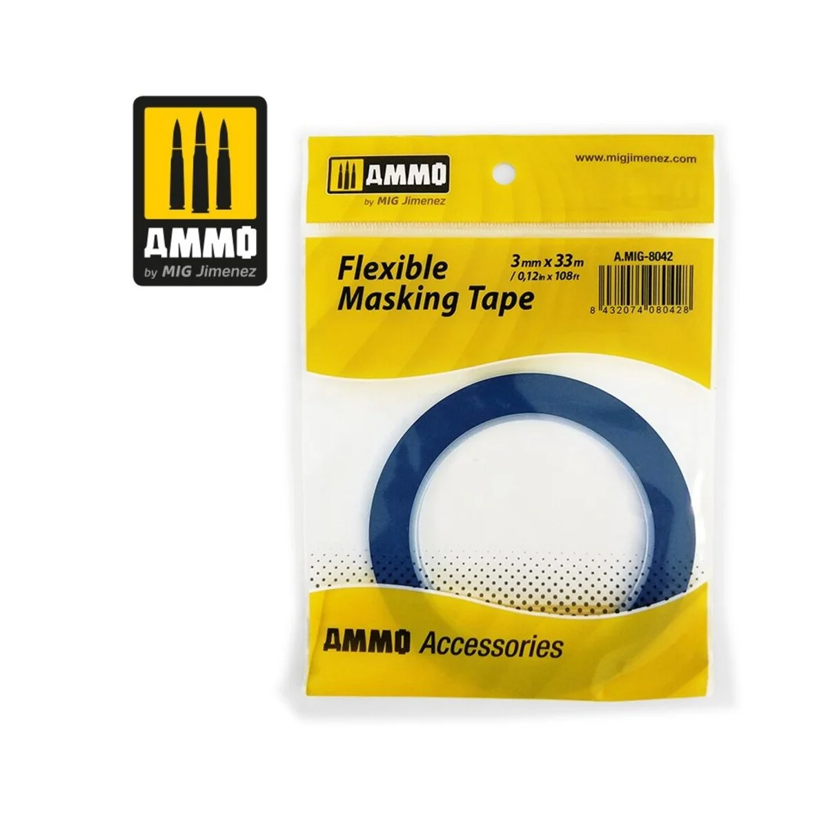 Flexible Masking Tape (3mm x 33M) - AMMO by MIG Jimenez A.MIG-8042