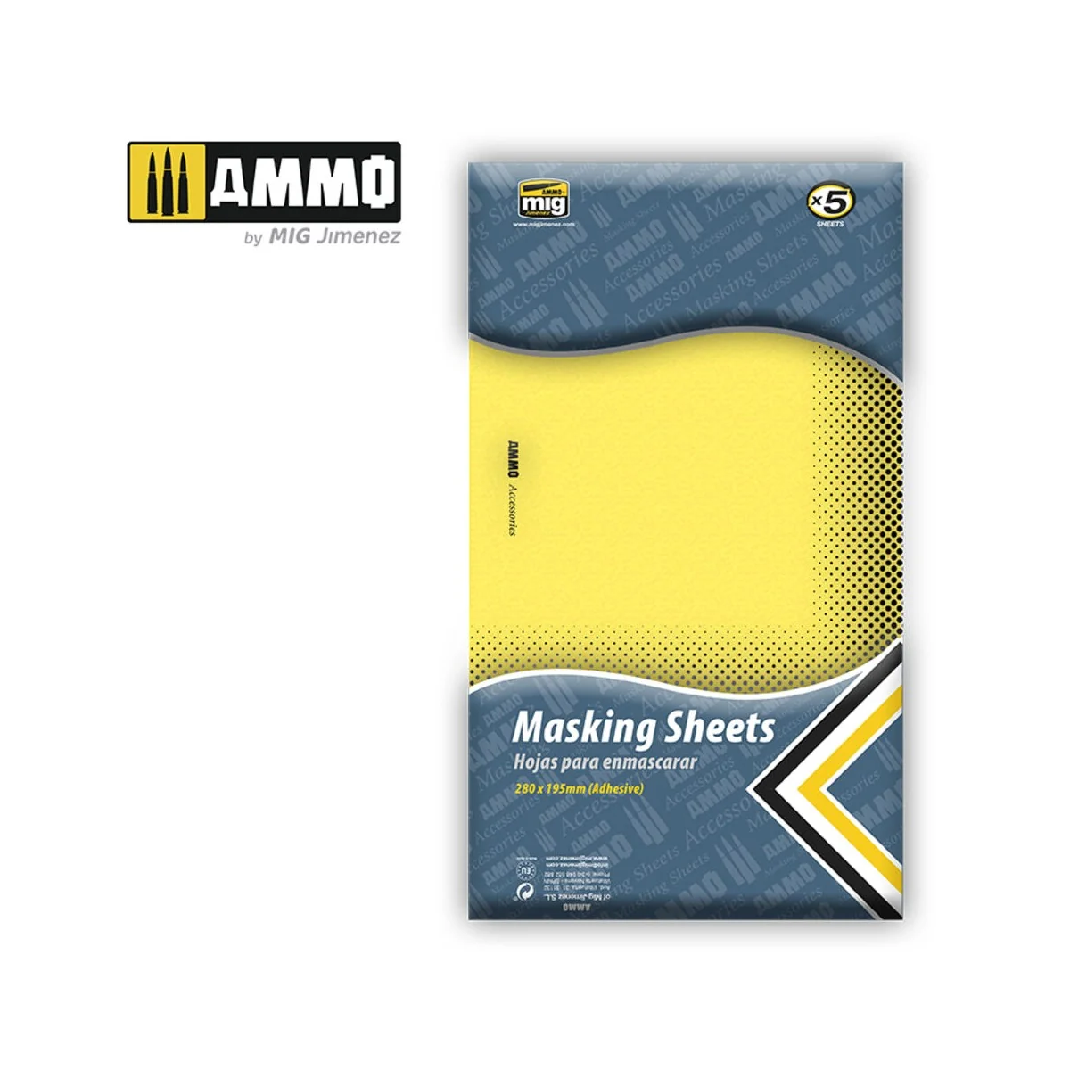 Masking Sheets (x5 sheets, 280mm x 195mm, adhesive) - AMMO by MIG J...