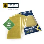 Masking Sheets 1mm Grid (x5 sheets, 290mm x 145mm, adhesive) - AMMO...