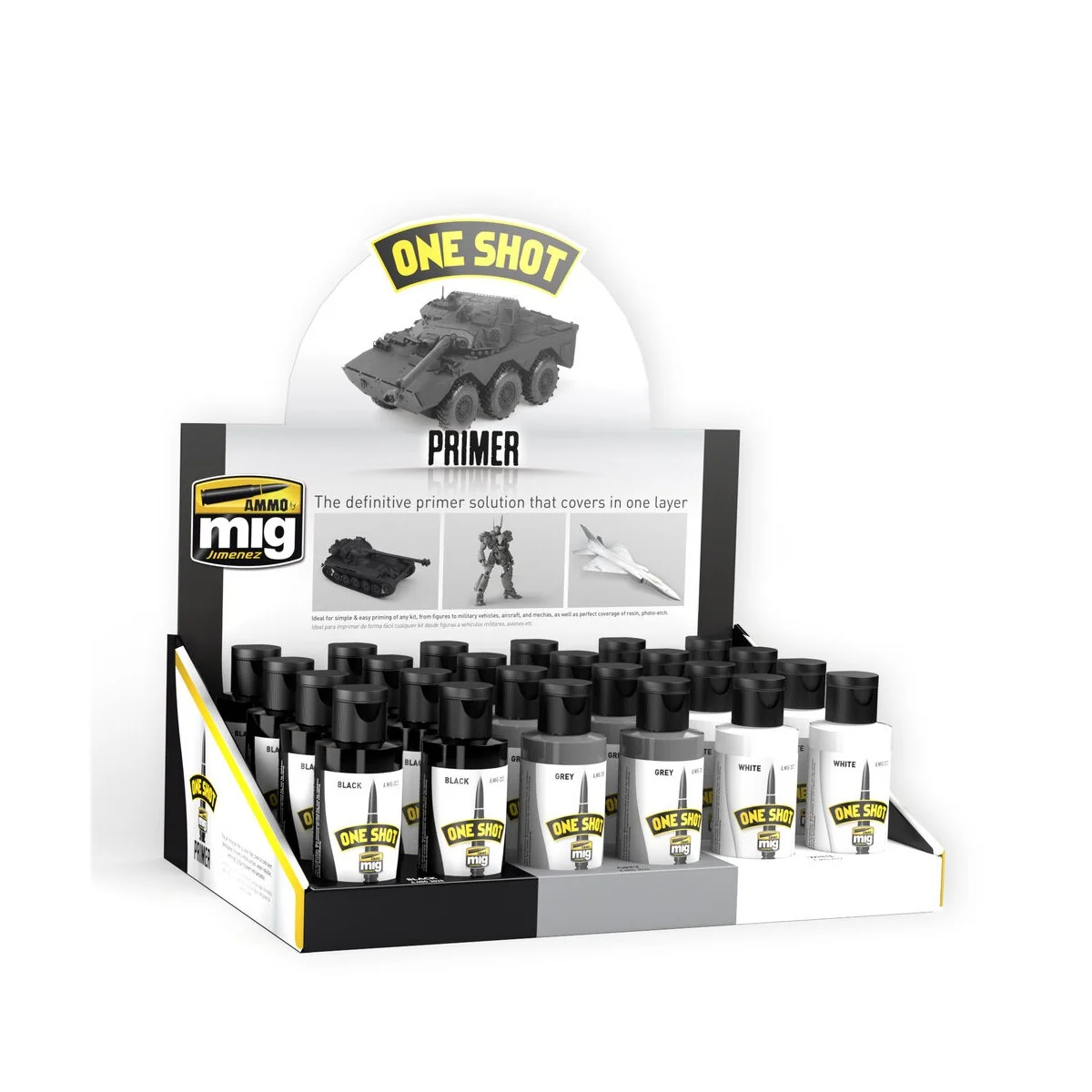 Display: One Shot Primer Basic - AMMO by MIG Jimenez A.MIG-8155