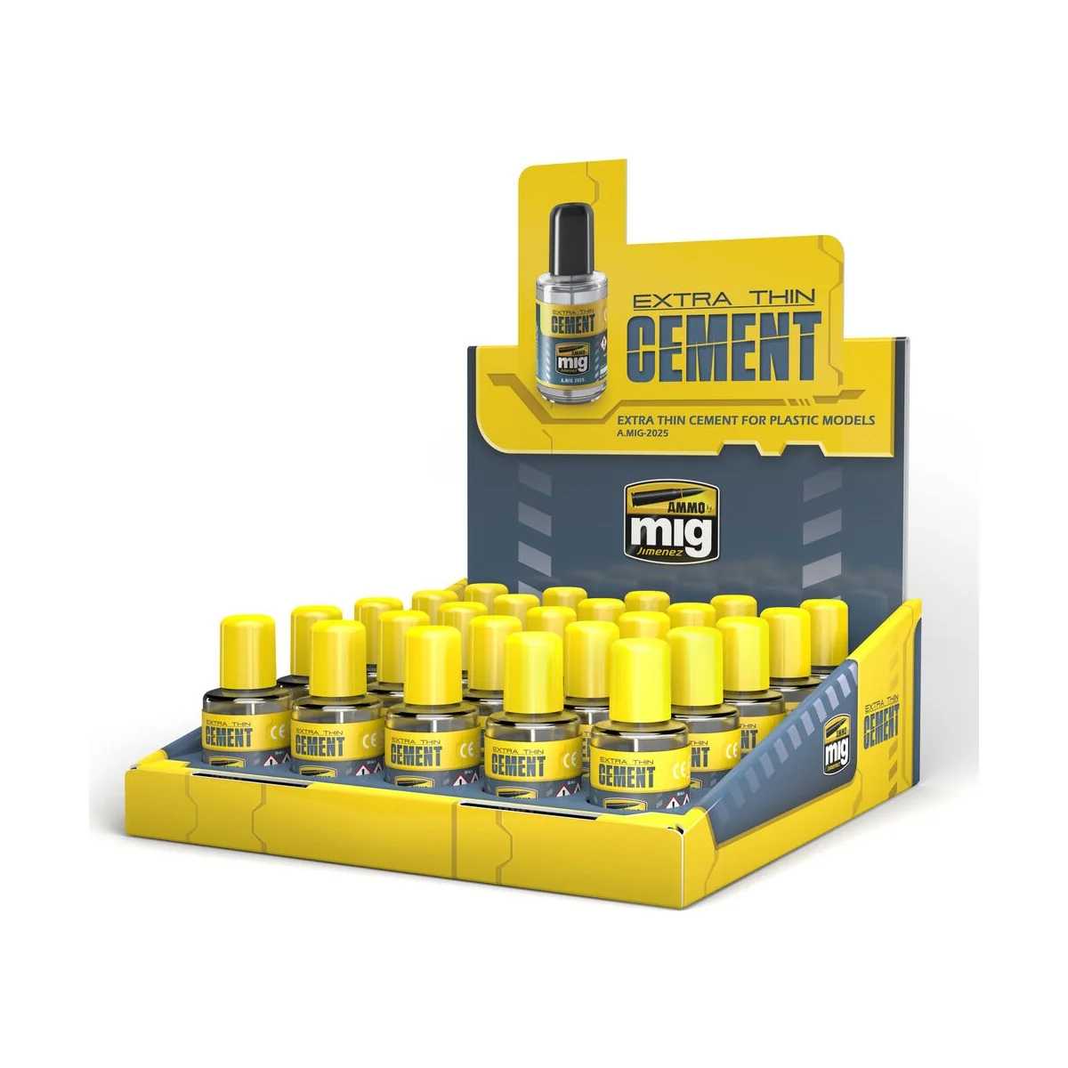 Display: Extra Thin Cement - AMMO by MIG Jimenez A.MIG-8156