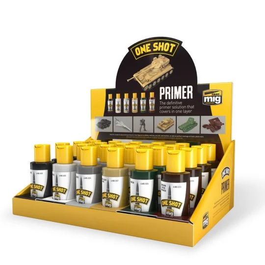 Display: One Shot Primer Full Range - AMMO by MIG Jimenez A.MIG-8164 Display: One Shot Primer Full Range - AMMO by MIG Jimenez A.MIG-8164