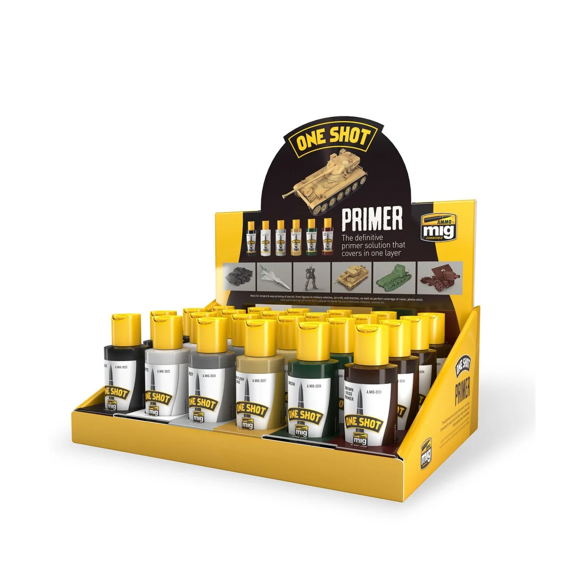 Display: One Shot Primer Full Range - AMMO by MIG Jimenez A.MIG-8164