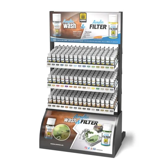 Rack: Acrylic Filters & Washes - AMMO by MIG Jimenez A.MIG-8180 Rack: Acrylic Filters & Washes - AMMO by MIG Jimenez A.MIG-8180