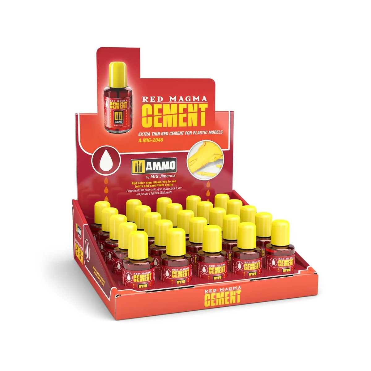 Display: Red Magma Cement - AMMO by MIG Jimenez A.MIG-8182 Display: Red Magma Cement - AMMO by MIG Jimenez A.MIG-8182
