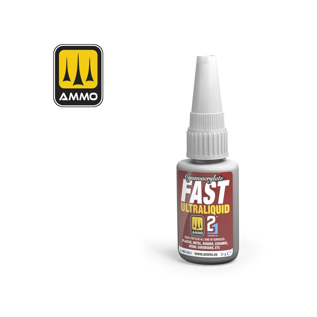 Cyanoacrylate Fast Ultraliquid (21gr) - AMMO by MIG Jimenez A.MIG-8231