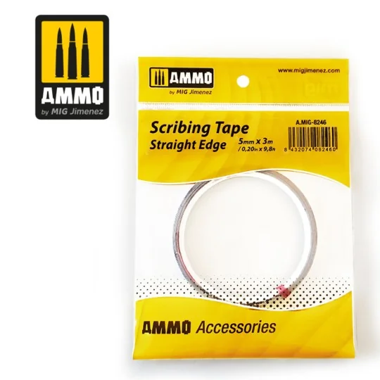 Scribing Tape - Straight Edge (5mm x 3M) - AMMO by MIG Jimenez A.MI...