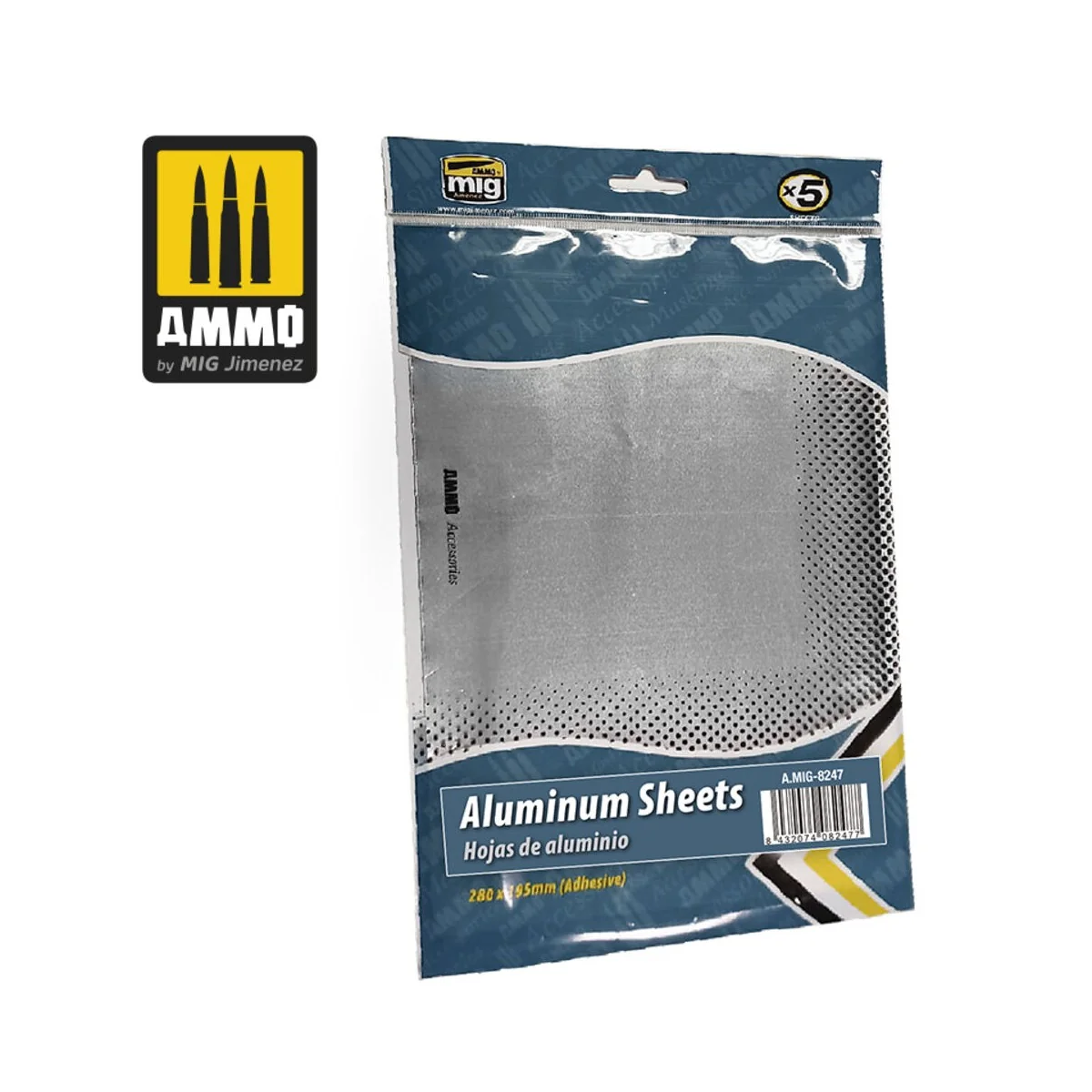 Aluminium Sheets 280mm x 195mm - AMMO by MIG Jimenez A.MIG-8247