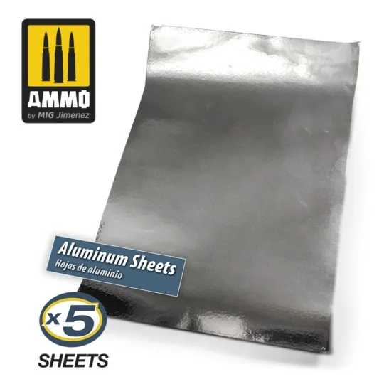Aluminium Sheets 280mm x 195mm - AMMO by MIG Jimenez A.MIG-8247 Aluminium Sheets 280mm x 195mm - AMMO by MIG Jimenez A.MIG-8247