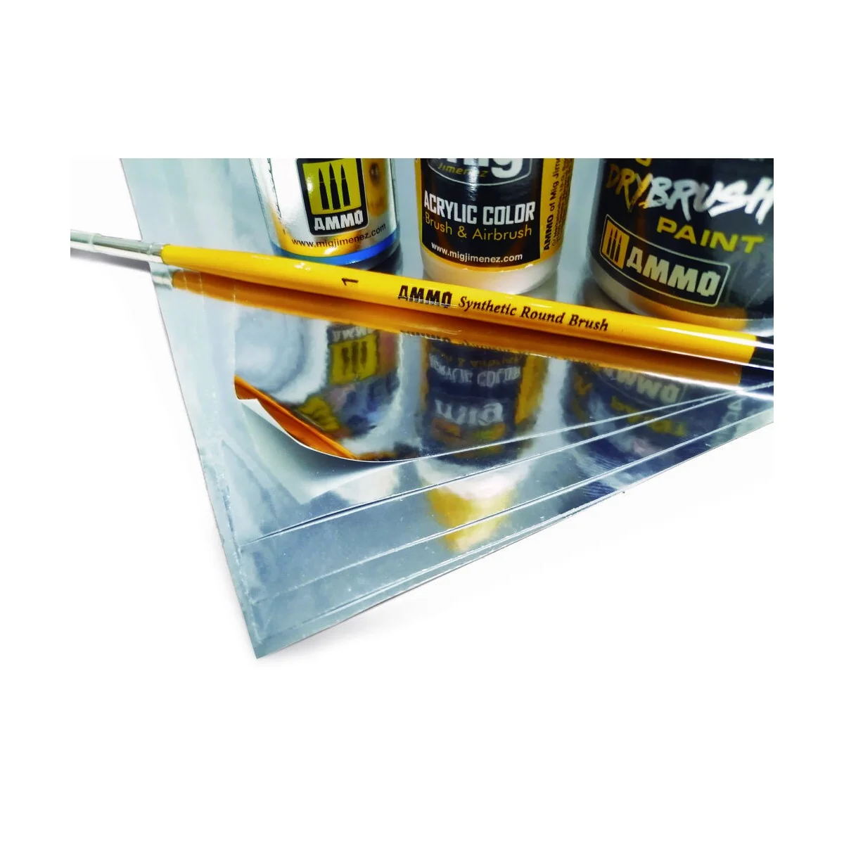 Chrome Sheets 280mm x 195mm - AMMO by MIG Jimenez A.MIG-8248