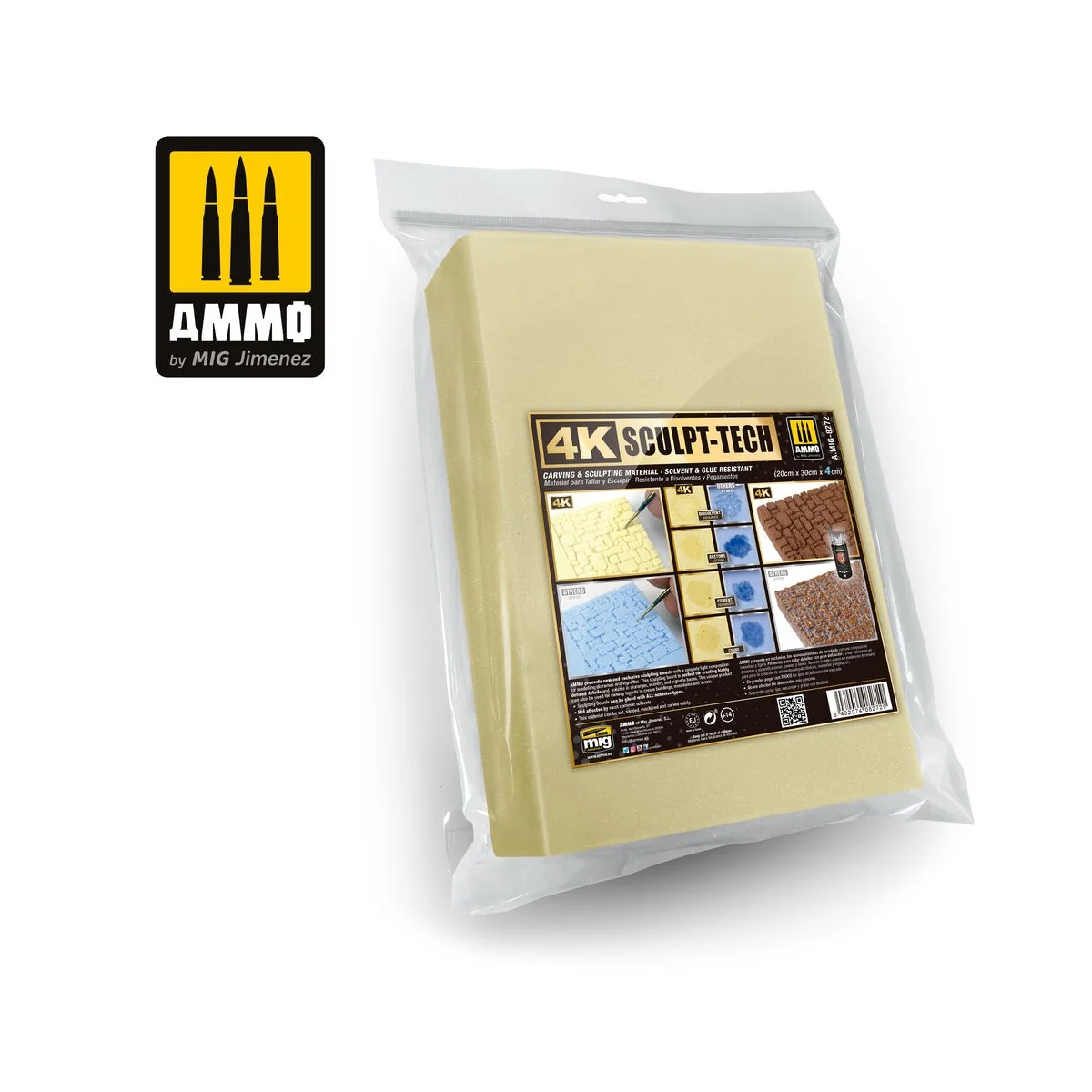 4K Sculp-Tech (20cm x 30cm x 4cm) - 1 pc. - AMMO by MIG Jimenez A.M...