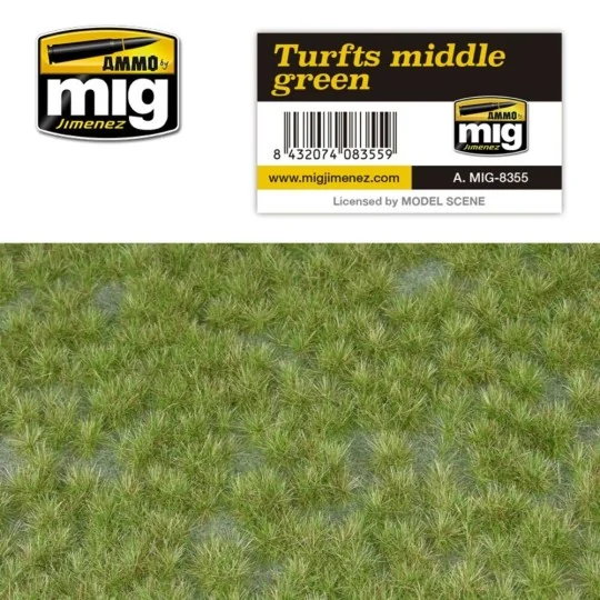 Turfs Middle Green - AMMO by MIG Jimenez A.MIG-8355 Turfs Middle Green - AMMO by MIG Jimenez A.MIG-8355