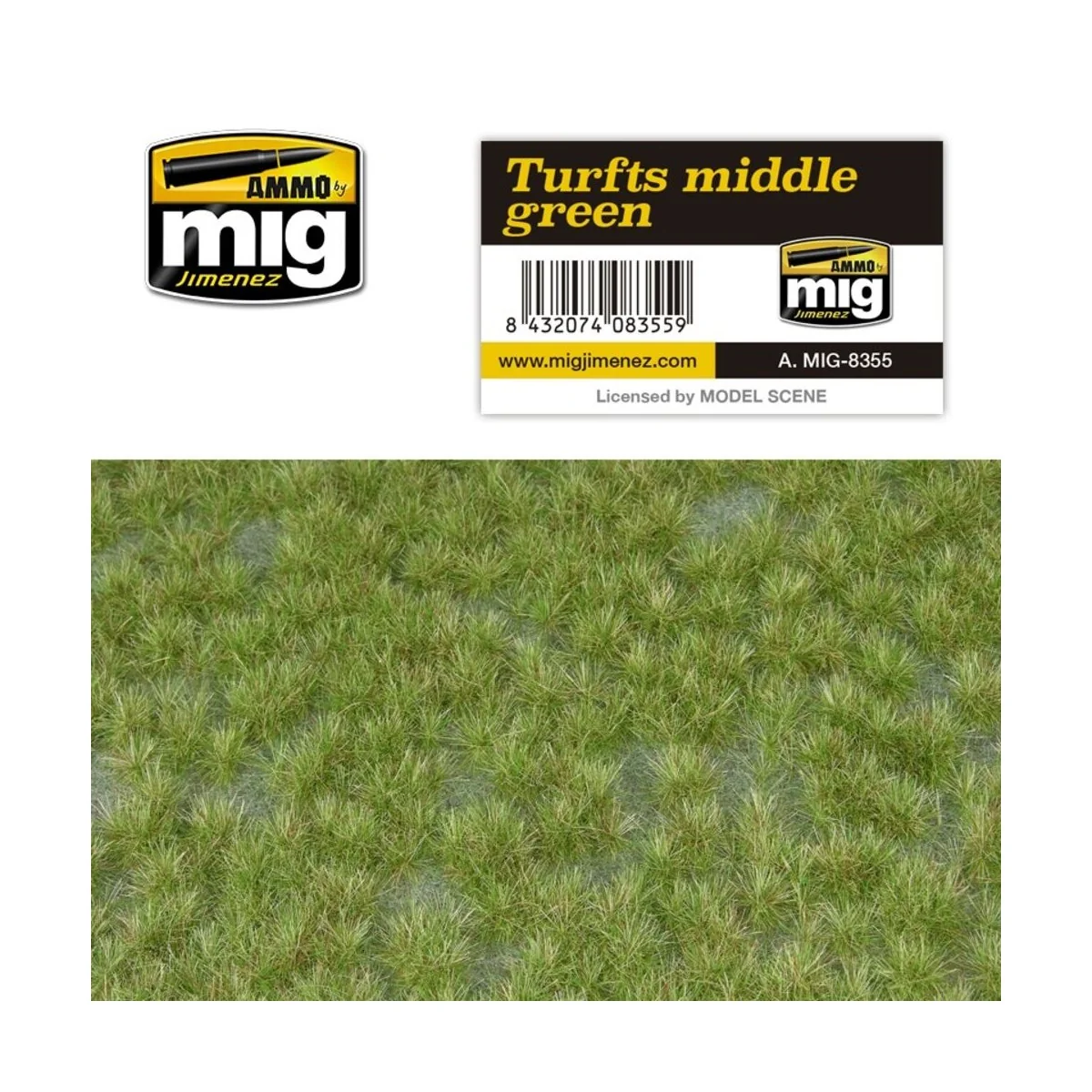 Turfs Middle Green - AMMO by MIG Jimenez A.MIG-8355 Turfs Middle Green - AMMO by MIG Jimenez A.MIG-8355
