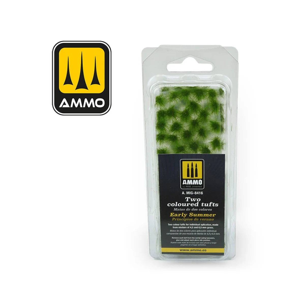 Two Coloured Tufts - Early Summer - AMMO by MIG Jimenez A.MIG-8416 Two Coloured Tufts - Early Summer - AMMO by MIG Jimenez A.MIG-8416