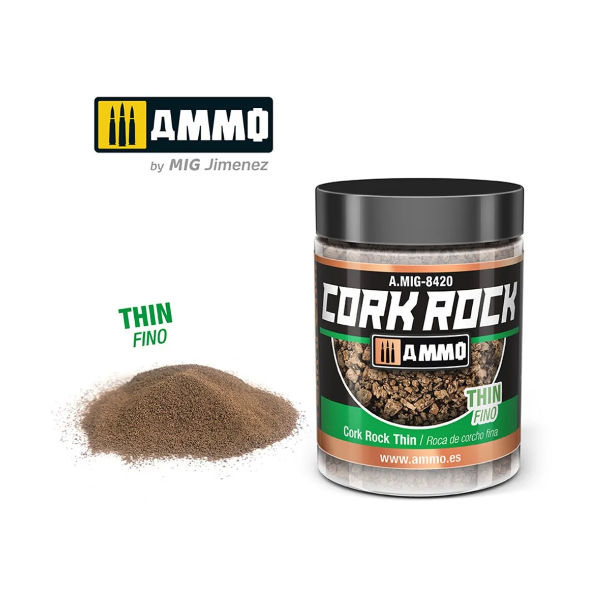 CREATE CORK Cork Rock Thin (Jar 100mL) - AMMO by MIG Jimenez A.MIG-...