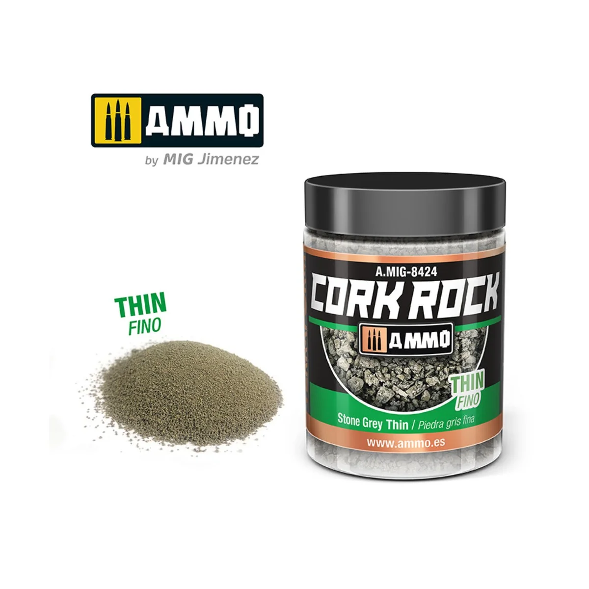 CREATE CORK Stone Grey Thin (Jar 100mL) - AMMO by MIG Jimenez A.MIG... CREATE CORK Stone Grey Thin (Jar 100mL) - AMMO by MIG Jimenez A.MIG...