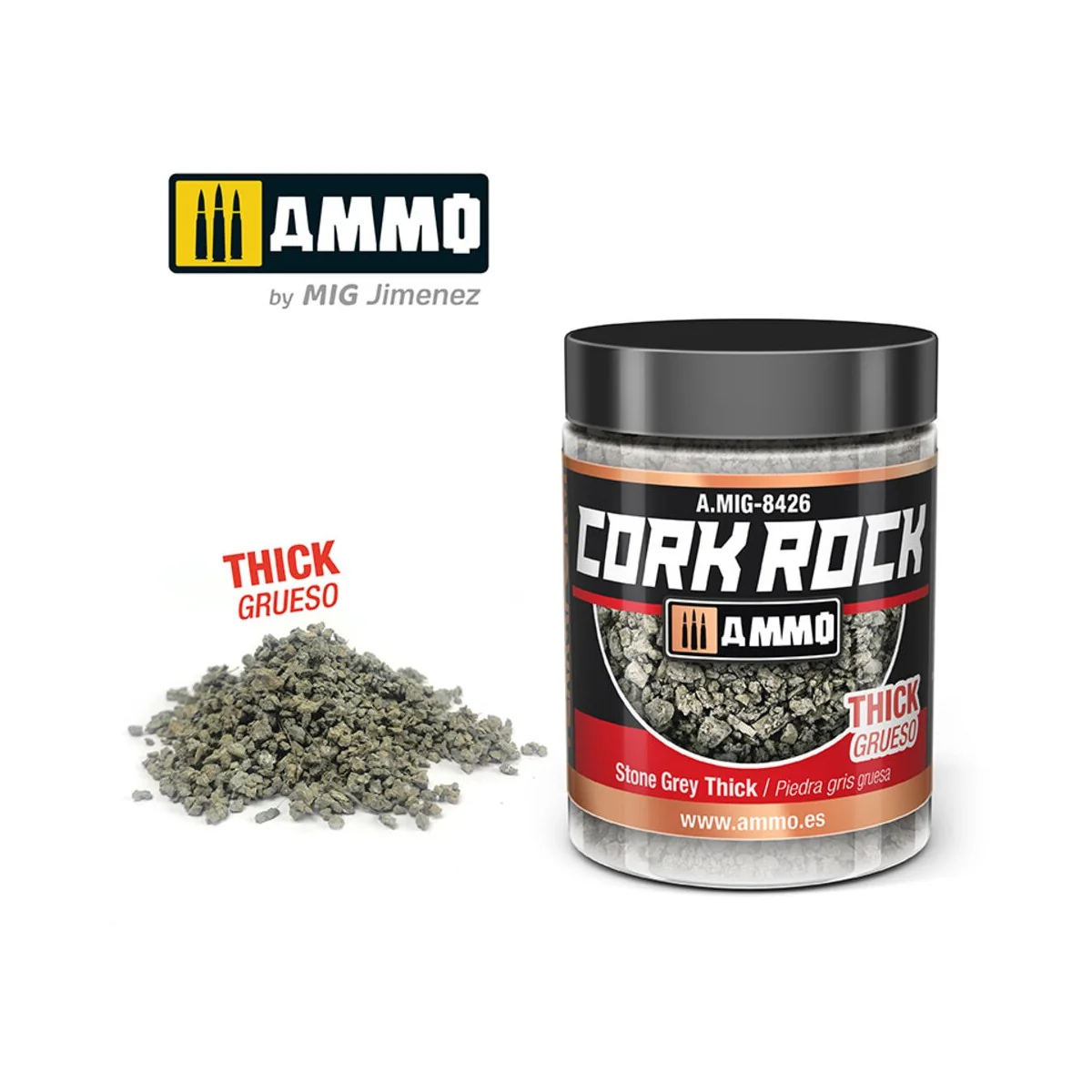 CREATE CORK Stone Grey Thick (Jar 100mL) - AMMO by MIG Jimenez A.MI... CREATE CORK Stone Grey Thick (Jar 100mL) - AMMO by MIG Jimenez A.MI...