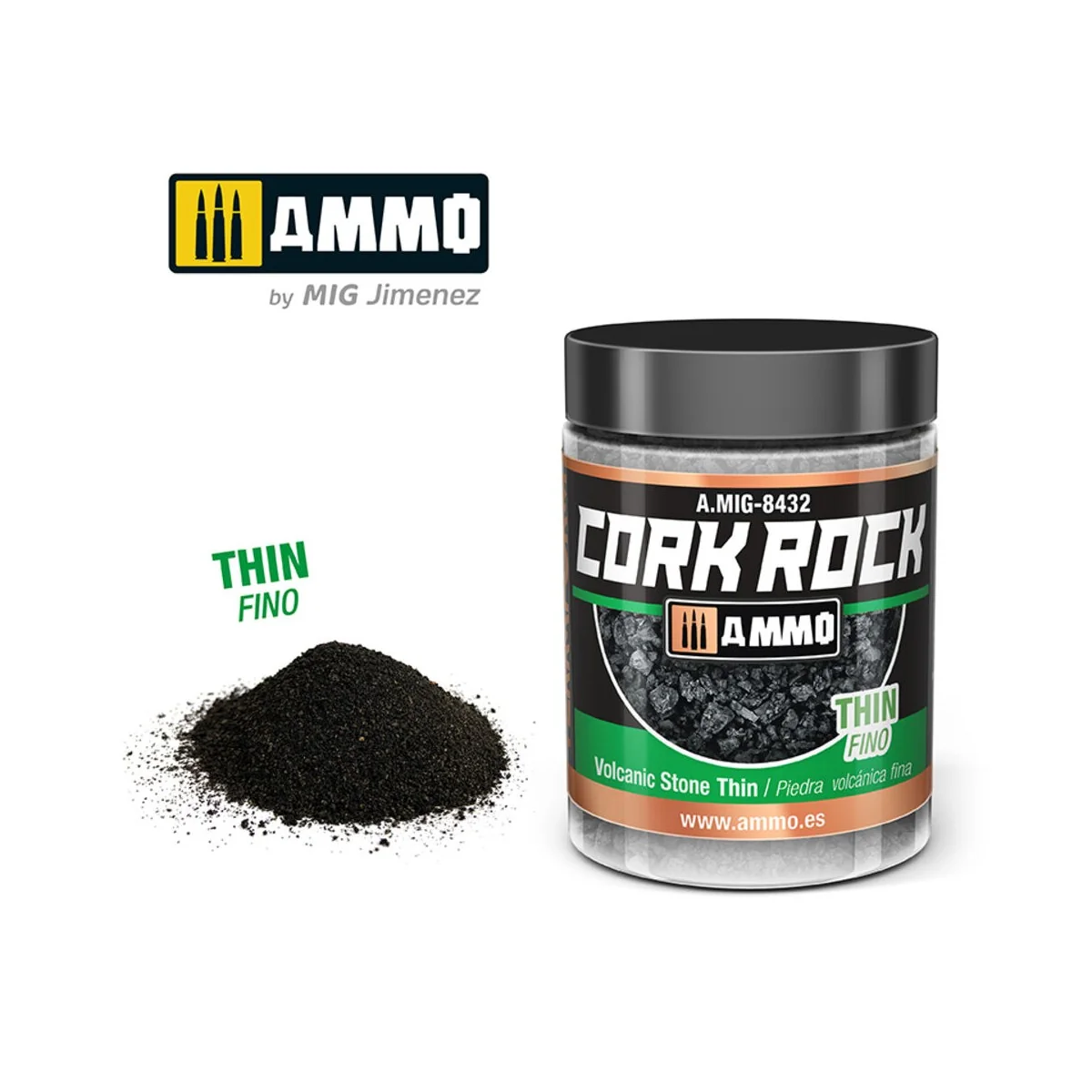 CREATE CORK Volcanic Rock Thin (Jar 100mL) - AMMO by MIG Jimenez A....