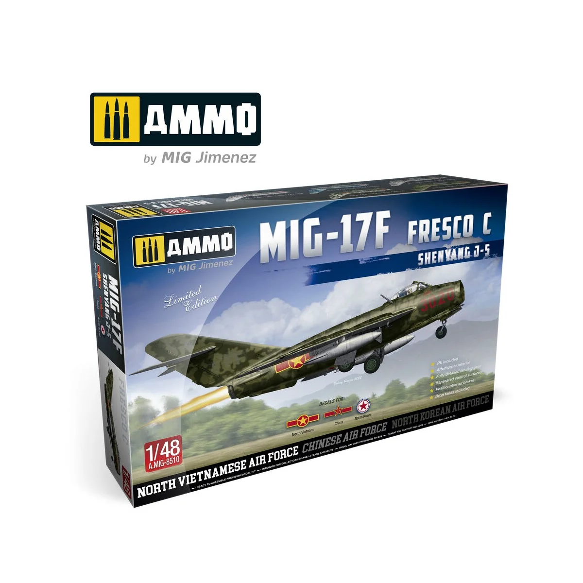 1/48 MiG-17F Shenyang J-5, Vietnam-China-North Korea, 1/48 - AMMO b...