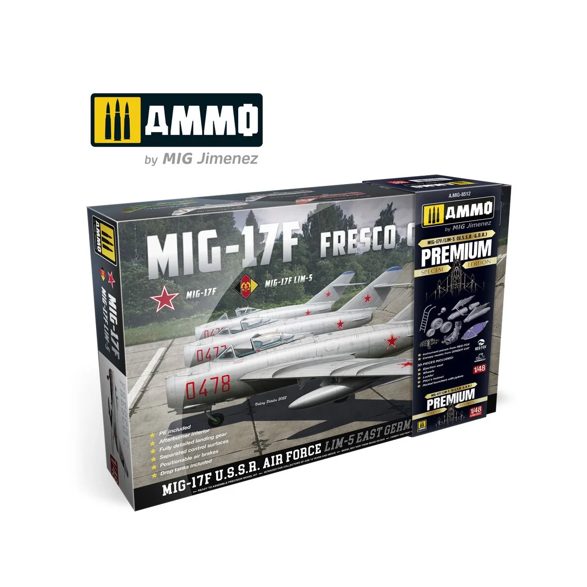 1/48 MIG-17F / Lim-5, U.S.S.R. - G.D.R. Premium Edition, 1/48 - AMM...