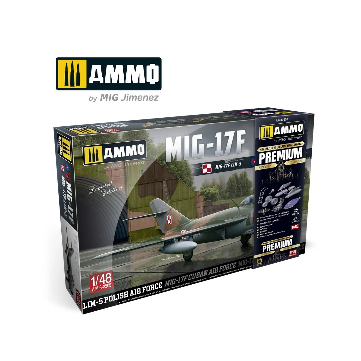 1/48 MiG-17F/LIM-5, Poland-Cuba-Angola Premium Edition, 1/48 - AMMO...