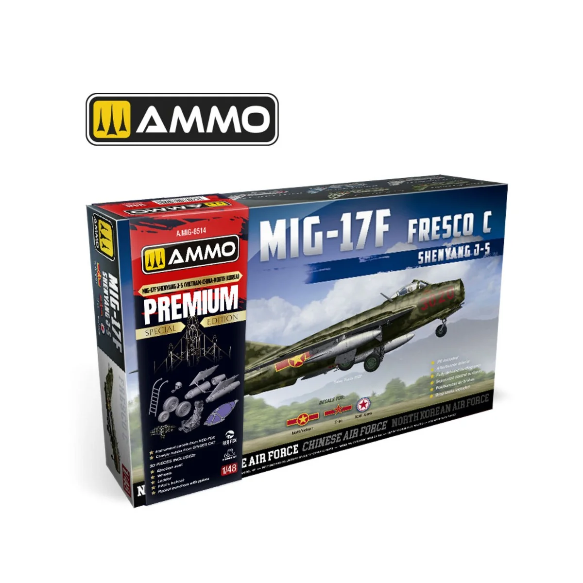 1/48 MiG-17F Shenyang J-5, Vietnam-China-North Korea Premium Editio...