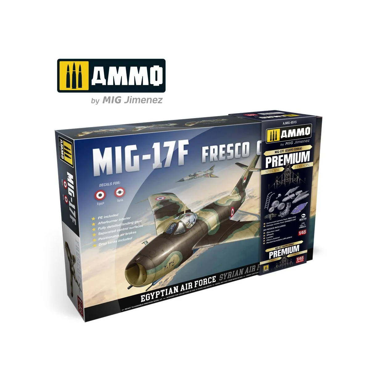 1/48 MIG-17F Egypt - Syria Premium Edition, 1/48 - AMMO by MIG Jime...