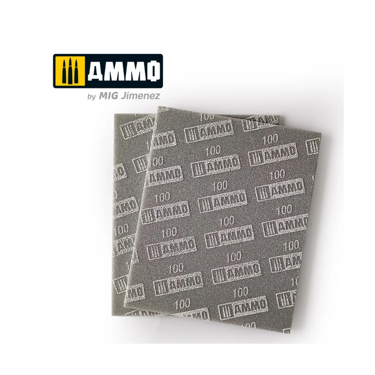 Sanding Sponge Sheet (100) - 2 pcs. - AMMO by MIG Jimenez A.MIG-8555 Sanding Sponge Sheet (100) - 2 pcs. - AMMO by MIG Jimenez A.MIG-8555