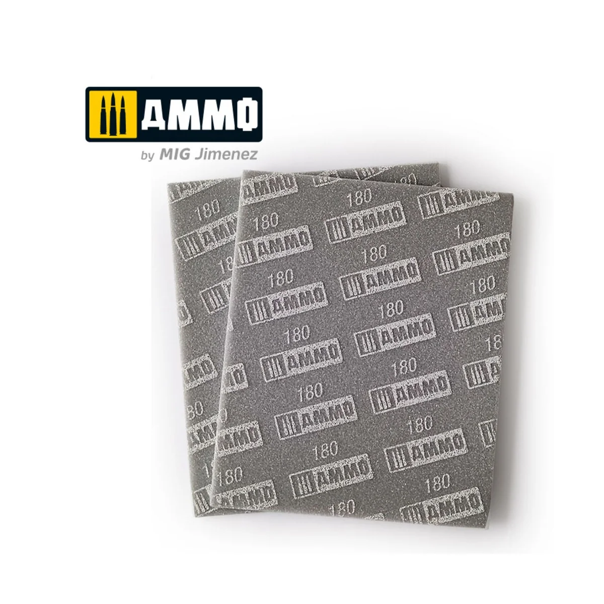 Sanding Sponge Sheet (180) - 2 pcs. - AMMO by MIG Jimenez A.MIG-8556