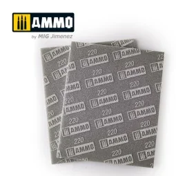 Sanding Sponge Sheet (220) - 2 pcs. - AMMO by MIG Jimenez A.MIG-8557