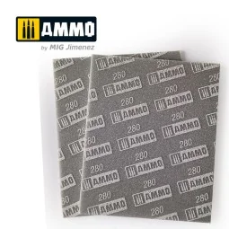 Sanding Sponge Sheet (280) - 2 pcs. - AMMO by MIG Jimenez A.MIG-8558