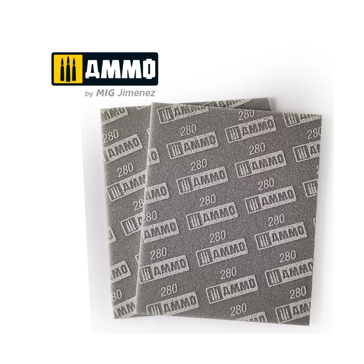 Sanding Sponge Sheet (280) - 2 pcs. - AMMO by MIG Jimenez A.MIG-8558 Sanding Sponge Sheet (280) - 2 pcs. - AMMO by MIG Jimenez A.MIG-8558