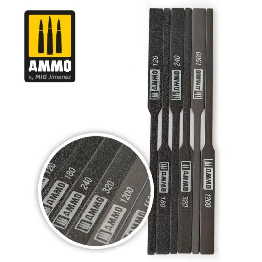Tapered Sanding Sticks - 6 pcs. - AMMO by MIG Jimenez A.MIG-8567