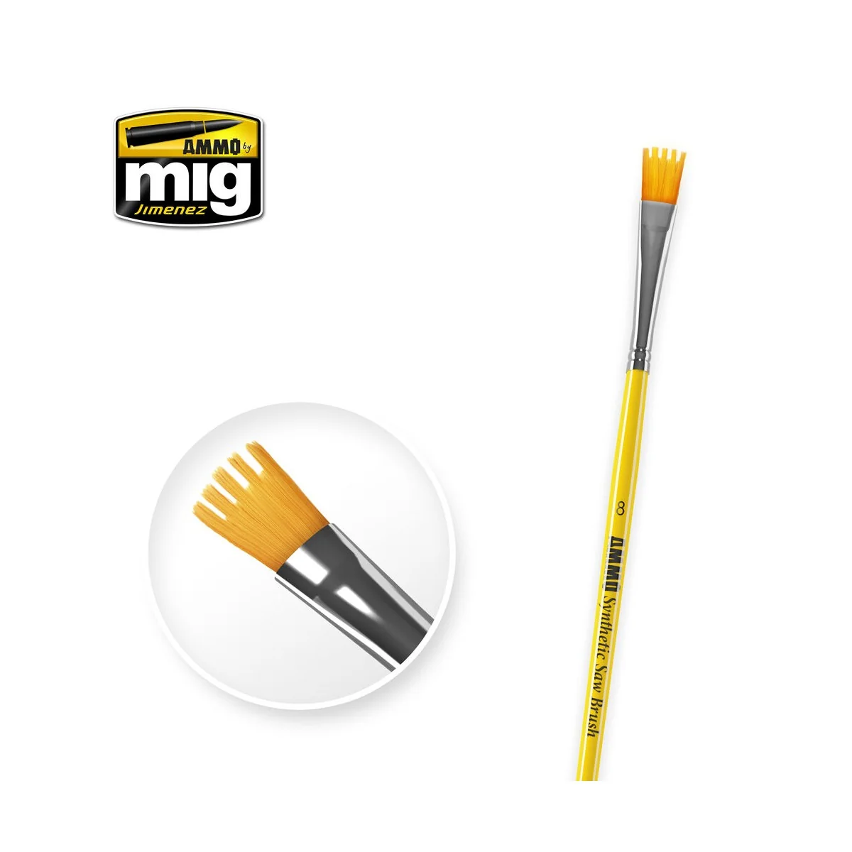 8 Synthetic Saw Brush - AMMO by MIG Jimenez A.MIG-8585