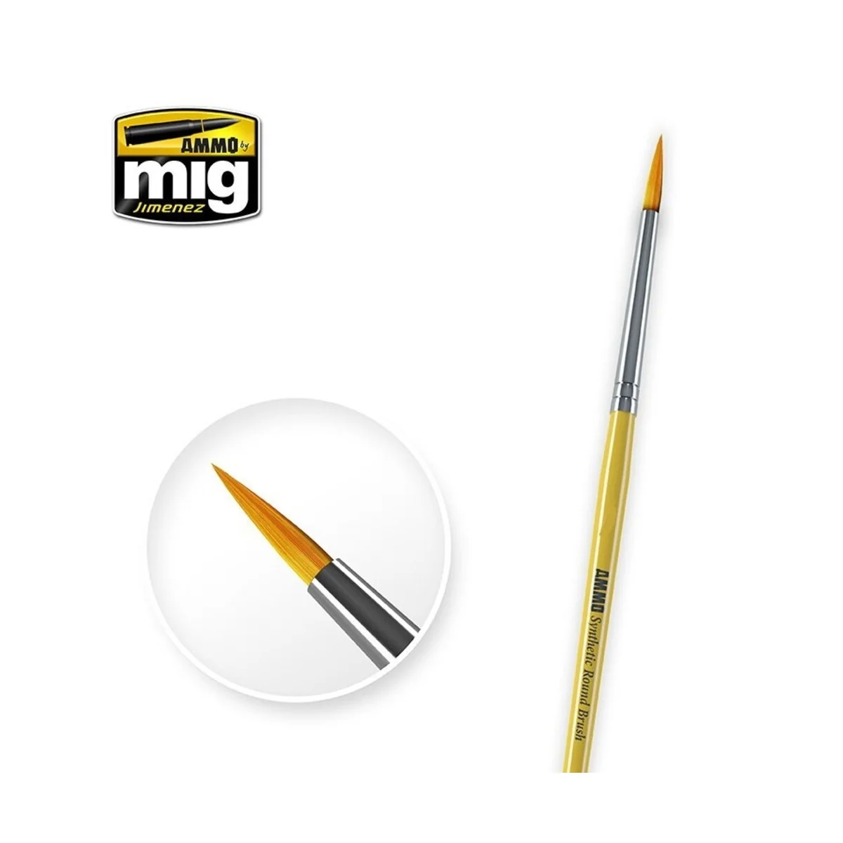 12 Synthetic Quarter Round Brush - AMMO by MIG Jimenez A.MIG-8586