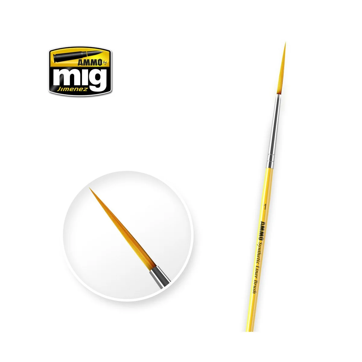 1 Synthetic Liner Brush - AMMO by MIG Jimenez A.MIG-8591