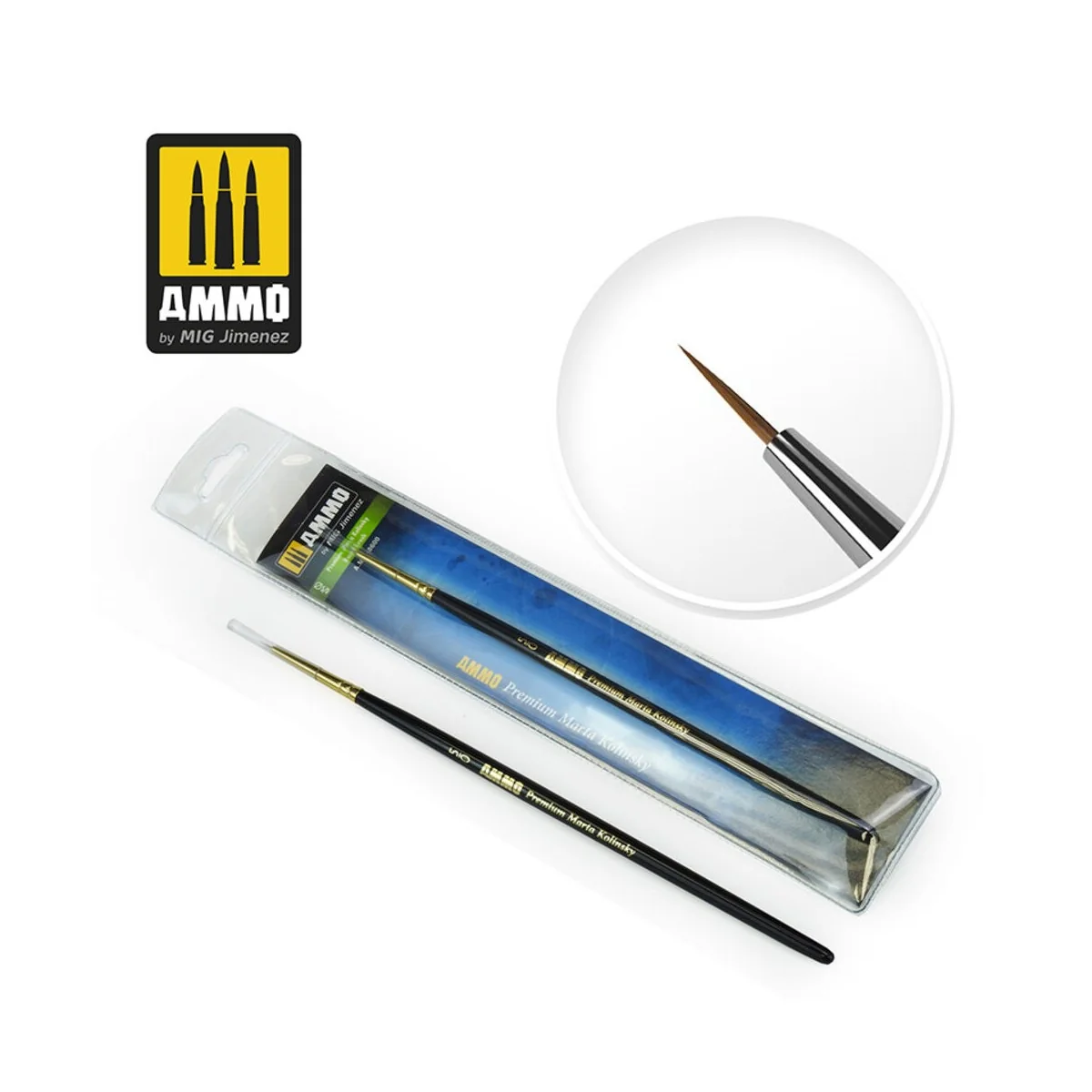 5/0 Premium Marta Kolinsky Round Brush - AMMO by MIG Jimenez A.MIG-... 5/0 Premium Marta Kolinsky Round Brush - AMMO by MIG Jimenez A.MIG-...