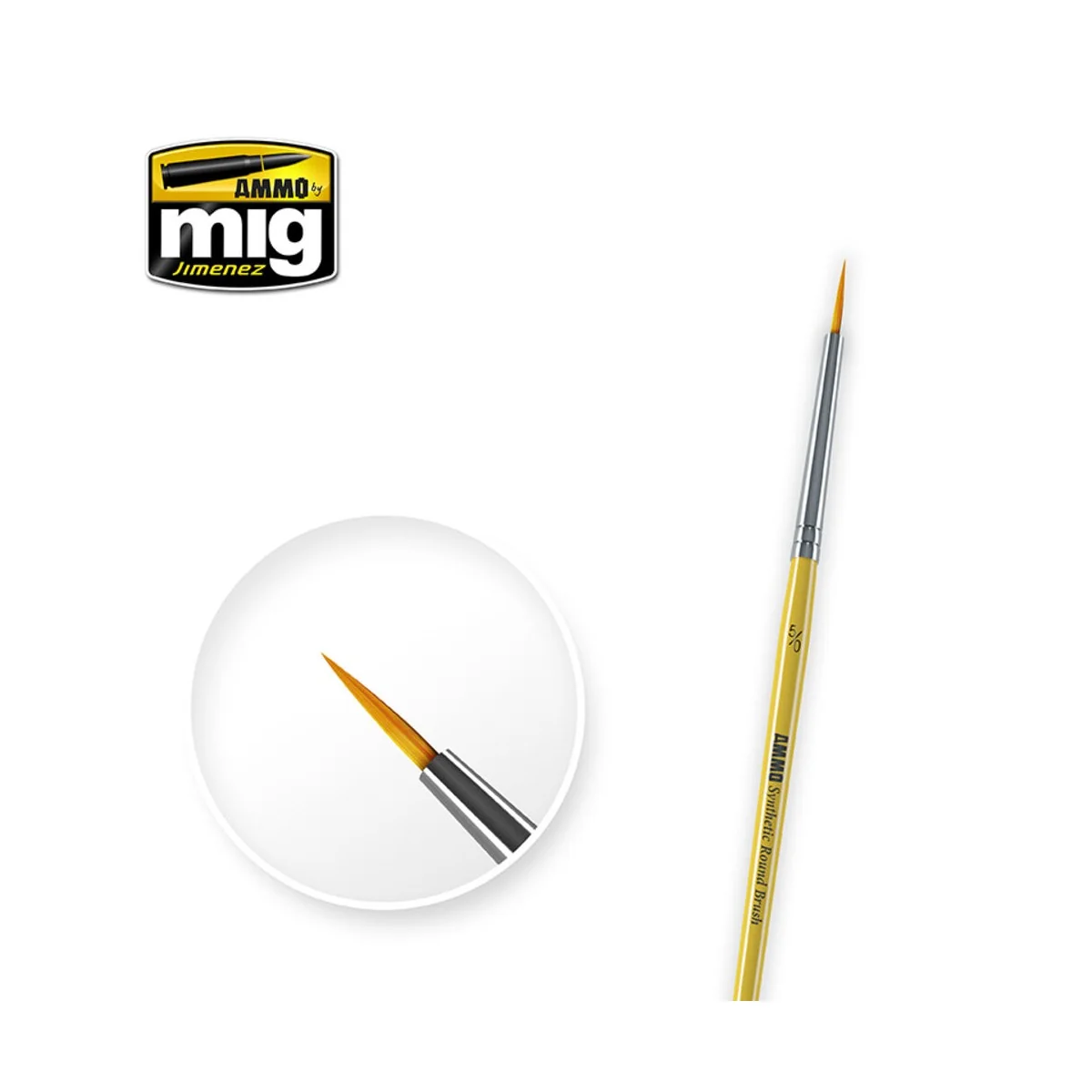 5/0 Synthetic Round Brush - AMMO by MIG Jimenez A.MIG-8610