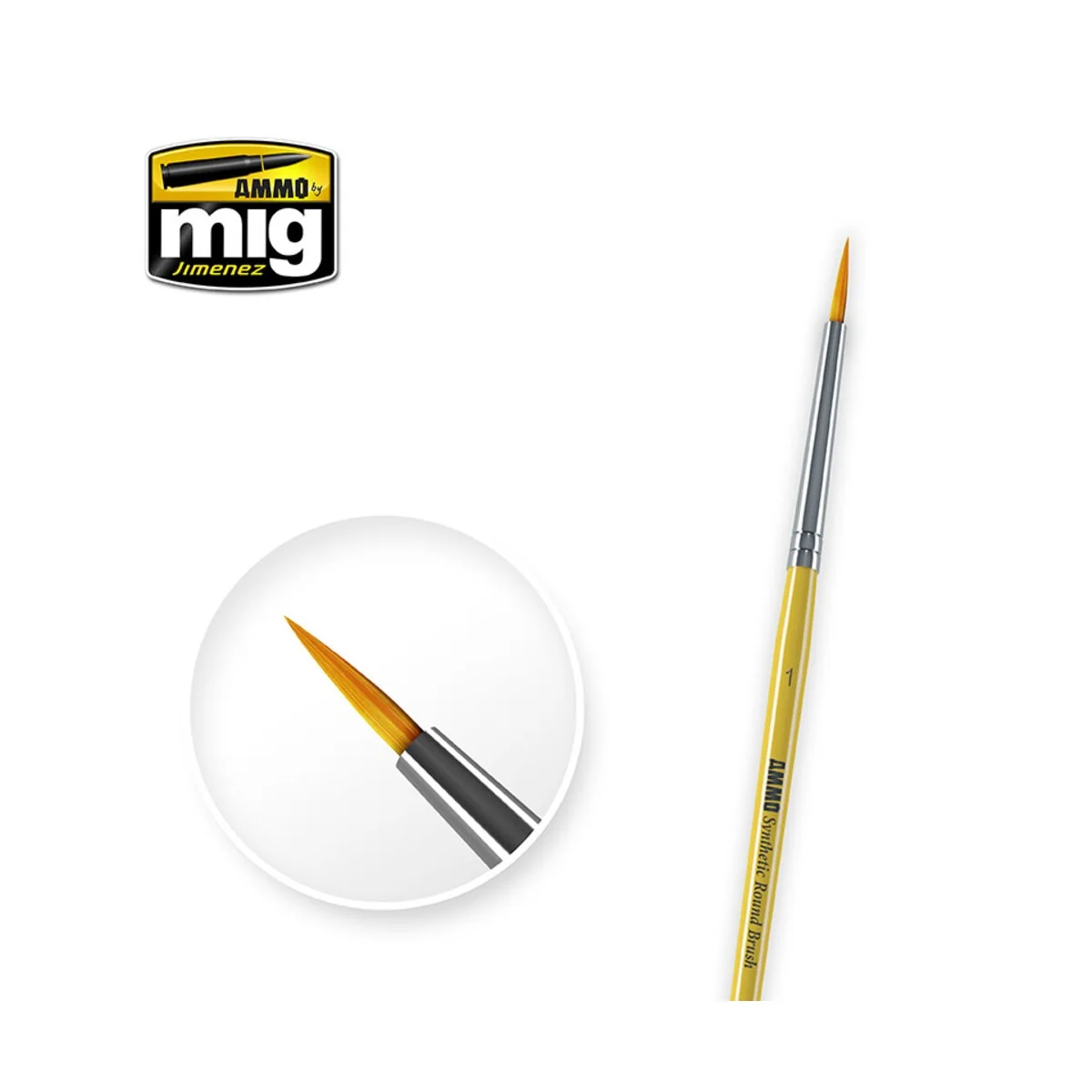 1 Synthetic Round Brush - AMMO by MIG Jimenez A.MIG-8613