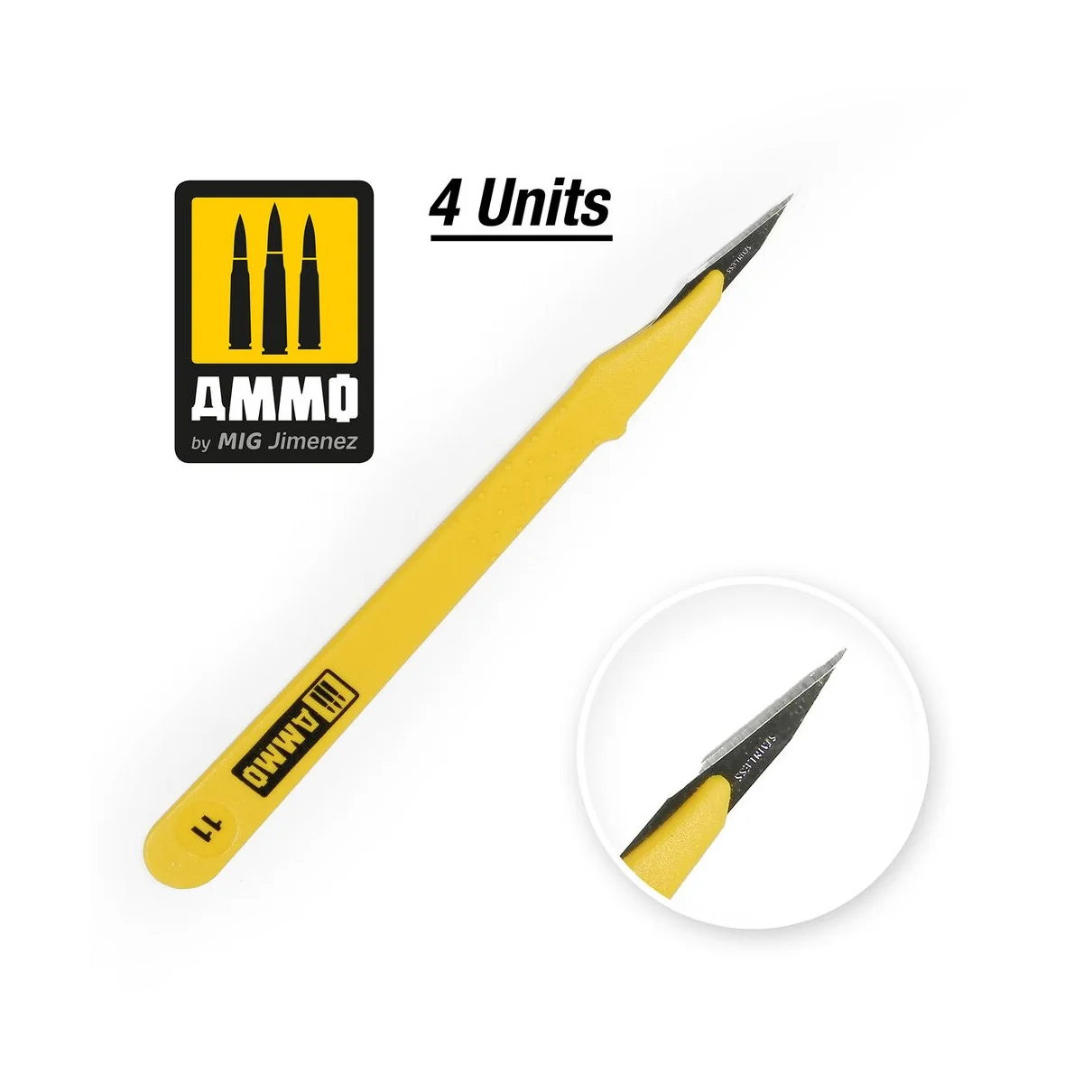 Standard Blade Straight - 4 pcs - AMMO by MIG Jimenez A.MIG-8692 Standard Blade Straight - 4 pcs - AMMO by MIG Jimenez A.MIG-8692